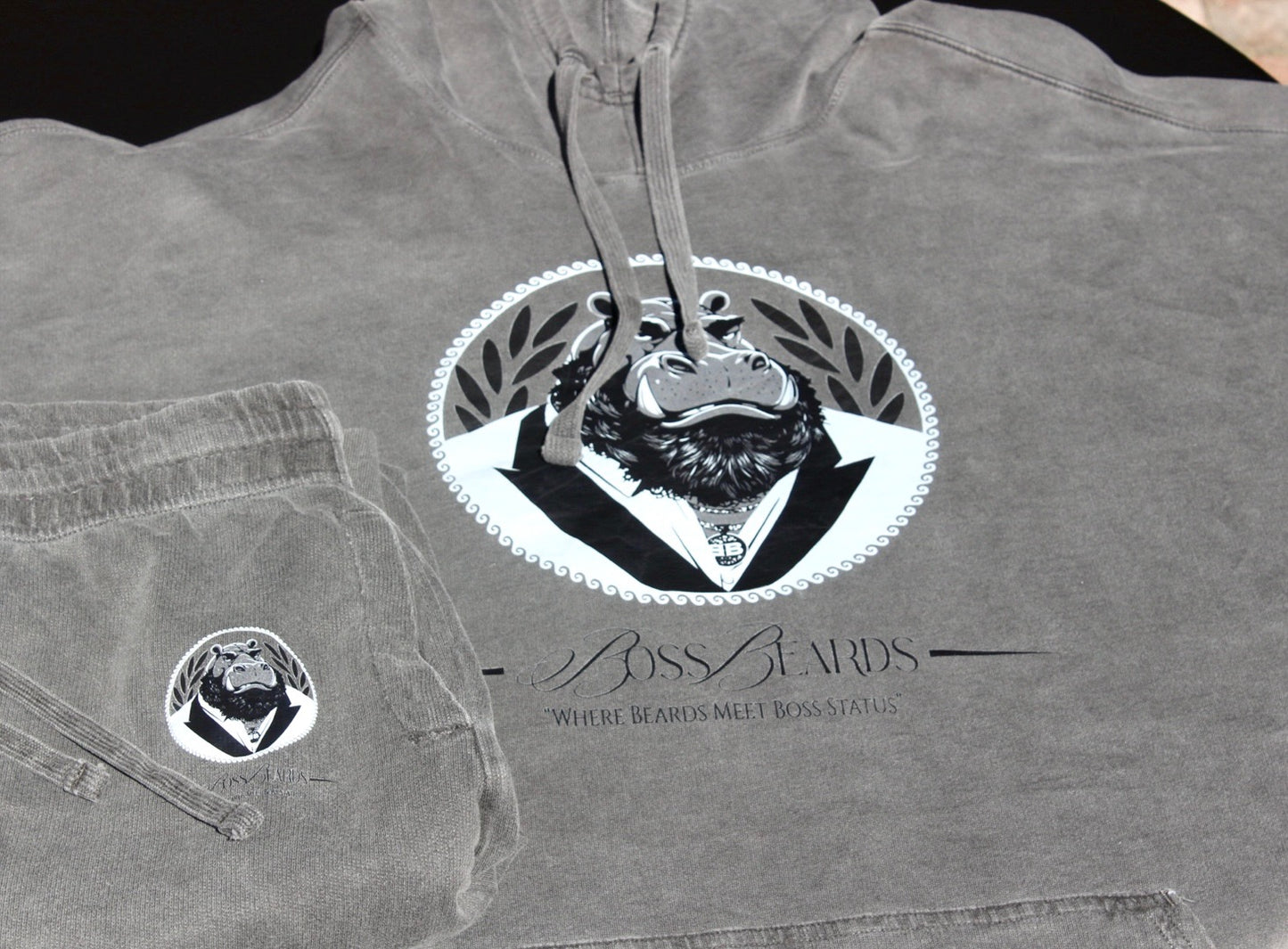 Pepper Grey Boss Beard jogger set