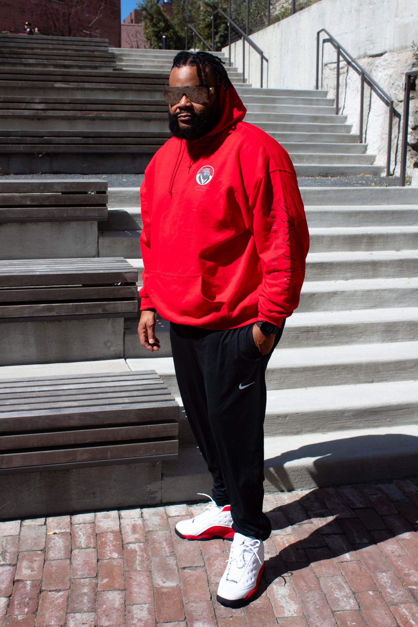 Red Boss Beards Hoodie
