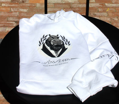 White Boss Beard Signature Hoodie
