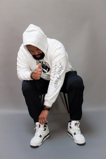 White Boss Beard Signature Hoodie