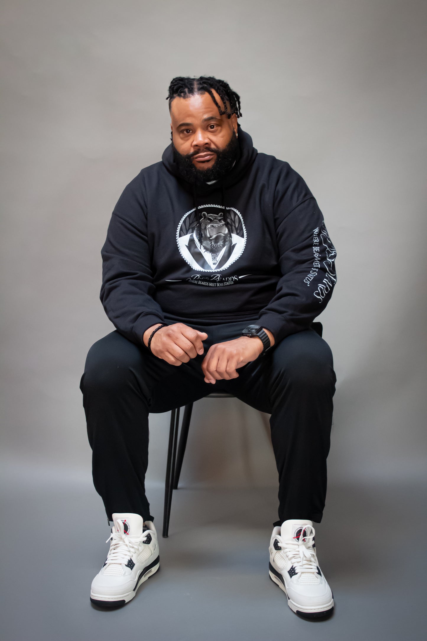 Black signature hoodie